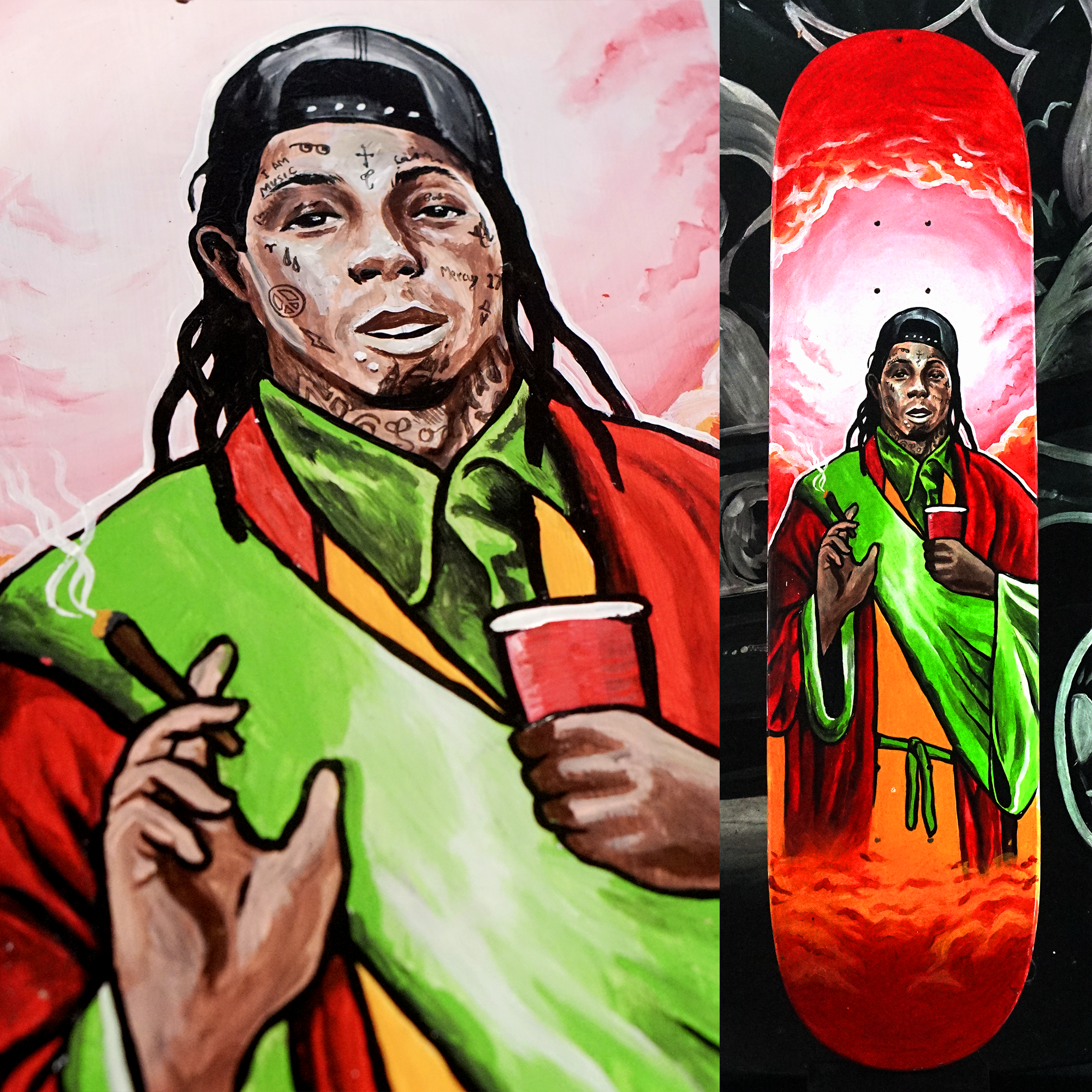 Wayne The Prophet 8'' Skateboard Deck image 0