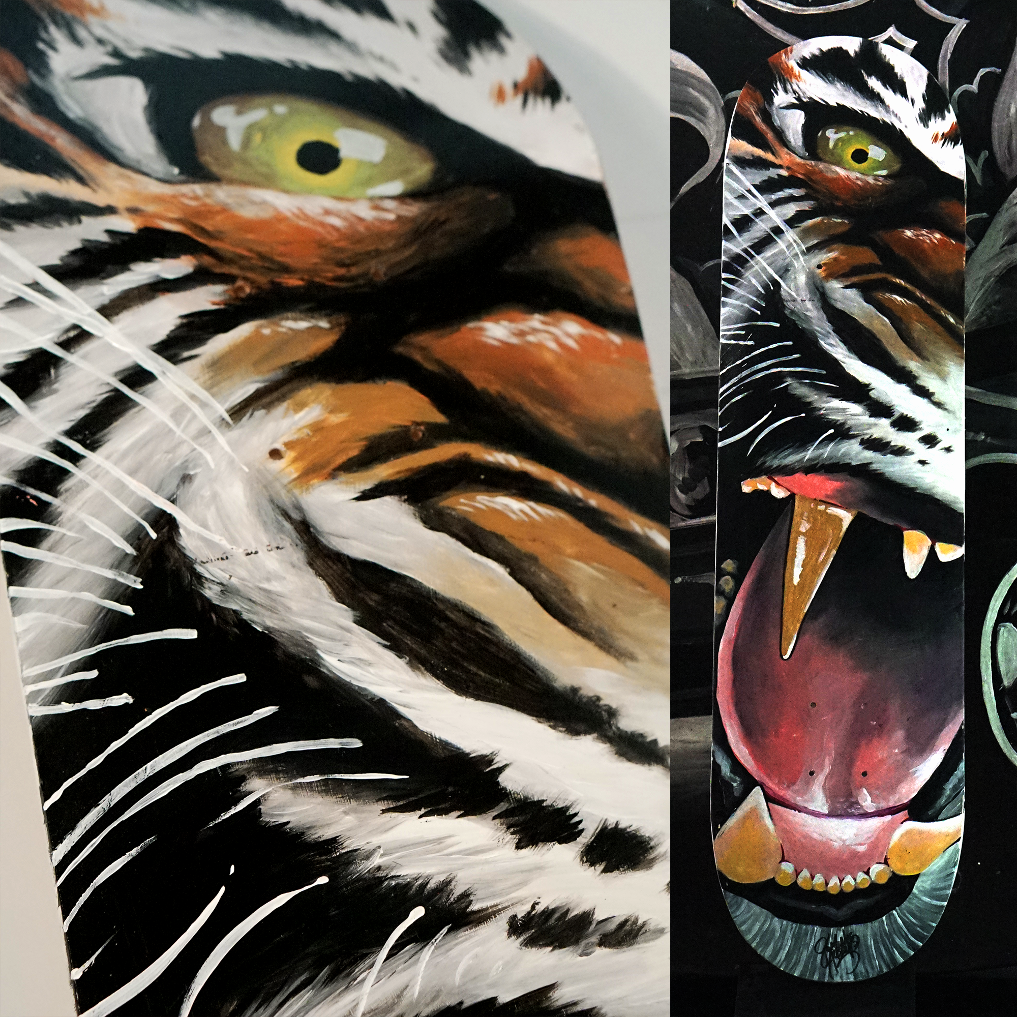 Eye of the Tiger 8'' Skateboard Deck image 0