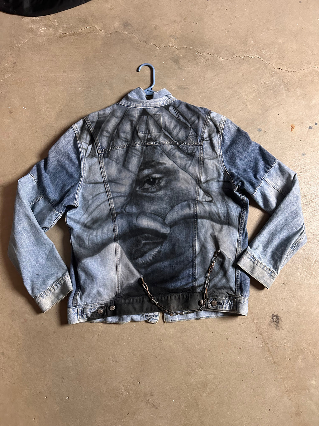 YOUNG DOLPH AIRBRUSHED VINTAGE LEVIS JACKET